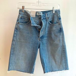 Agolde High-rise Cutoff Organic Denim Shorts
